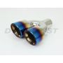 Different Trend Dual 3.5″ Double Wall Staggered Rolled Slant W/ Blue Flame Passe DT-24161RBF