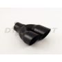 Different Trend Black Powder Coated Dual 3″ Double Wall Staggered Angle Tip DT-24162LBK