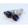 Different Trend Dual 3″ Double Wall Angle Tip W/ Blue Flame Passenger Side DT-24162RBF