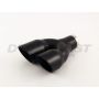 Different Trend Black Powder Coated Dual 3″ Double Wall Staggered Angle Tip DT-25162RBK