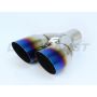 Different Trend Dual 3″ Single Wall Angle Tip W/ Blue Flame Passenger Side DT-24163RBF