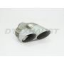 Different Trend Stainless Steel w/ Anodized Alum Dual Angled Round Sideways Tip W/ Grey Anodized Aluminum Billet DT-24173L