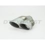 Different Trend Stainless Steel w/ Anodized Alum Dual Angled Round Sideways Tip W/ Grey Anodized Aluminum Billet DT-24173R