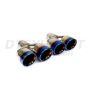 Different Trend 3.50″ Dual Rolled Angle Double-wall Blue Flame, Driver Side DT-24179LBF