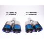 Different Trend 3.50″ Dual Double-wall Angle Blue Flame; Passenger Side DT-24190RBF