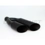 Different Trend Black Powder Coated 3.5″ Dual Single Wall Sideways Tip DT-243512DSBK
