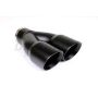 Different Trend Black Powder Coated Dual 4” Double Wall Parallel DT-30483BK