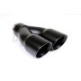 Different Trend Black Powder Coated Dual Parallel 3” Double Wall Angle Tip DT-25083BK