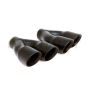 Different Trend Black Powder Coated Dual 3″ Double Wall Staggered Angle Tip DT-30083LBK
