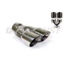 Different Trend Hi-Polished Tips 409 Ss Parallel Dual Tip W/ Inlet “y” Stamp DT-30083Y