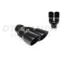 Different Trend Black Powder Coated Parallel Dual Tip W/ Inlet “y” Stamp DT-30083YBK