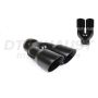 Different Trend Black Powder Coated Parallel Dual Tip W/ Inlet “y” Stamp DT-25083YBK