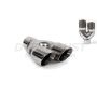 Different Trend Hi-Polished Tips 409 Ss Hogleg Dual Tip W/ Inlet “y” Stamp, Driver Side DT-25083YL