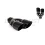 Different Trend Black Powder Coated Dual Double Wall Staggered Angle Tip Driver DT-30083YLBK