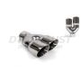 Different Trend Hi-Polished Tips 409 Ss Hogleg Dual Tip W/ Inlet “y” Stamp, Passenger Side DT-25083YR