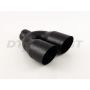 Different Trend Black Powder Coated Dual 3.5″ Single Wall Angle Cut DT-24088DLBK