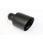 Different Trend Black Powder Coated Closed Casing 5″ * 9″ Double-wall Angle Tip, DT-25113EBK