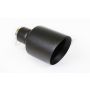 Different Trend Black Powder Coated, Closed Casing 5″ * 9″ Double-wall Angle Tip DT-30113EBK