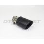 Different Trend 3.5″x6.5″ Clamp-on Double Layered Rolled Angle Carbon Fiber Tip With Polished Inner Tube DT-25169B