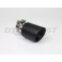 Different Trend 3.5″ x 6.5″ Clamp-on Double Layered Rolled Angle Carbon Fiber Tip With Black Powder Coated Inner Pipe DT-25169BBK