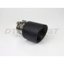 Different Trend 4″ x 6.5″ Clamp-on Double Layered Rolled Angle Carbon Fiber Tip With Black Powder Coated Inner Pipe DT-25169CBK