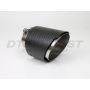 Different Trend 4.5″ x 6.5″ Carbon Fiber Clamp-on Double Layered Slant Cut With Polished Inner Pipe DT-25170D