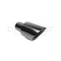 Different Trend Black Chrome Look 4″ Double-wall Rolled Edge Angle Tip DT-25201BL