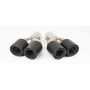Different Trend 3″ Dual Double Layer Carbon Fiber Rolled Edge Exhaust Tip DT-25208R