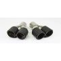 Different Trend 3″ Dual Double Layer Carbon Fiber Angle Exhaust Tip DT-25209R
