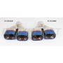 Different Trend Blue Flame 8.00” x 3.00” Parallel Dual Rectangle Resonate Rolled Angle Blue DT-25218LBF