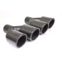 Different Trend 3.5″ Dual Double Wall Angle Glossy Carbon Fiber Tip Passenger Si DT-25222R
