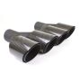 Different Trend 3.5″ Dual Double Wall Slant Glossy Carbon Fiber Tip Driver Side DT-25224L