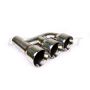 Different Trend Hi-Polished Tips 304 Ss Rolled Angle Triple Exhaust Tips DT-25225