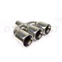Different Trend Hi-Polished Tips 304 Ss Rolled Angle Triple Exhaust Tips DT-25226