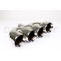 Different Trend Hi-Polished Tips 304 Ss Double Wall Quad Exhaust Tip DT-25228