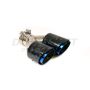 Different Trend Camouflage Carbon Fiber 7.25″ x 9.5″ Duel Exhaust Tip With 304 Ss Blue Flame Inner Tip Driver Side DT-25320L