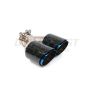 Different Trend Camouflage Carbon Fiber 7.25″x9.5″ Duel Exhaust Tip With 304 Ss Blue Flame Inner Tip Passenger Side DT-25320R