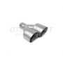Different Trend Matte Grey Exhaust Tips Matte Grey Dual 3.5” Polished Exhaust Tip, Driver Side DT-25328BLMG