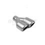 Different Trend Matte Grey Exhaust Tips Matte Grey Dual 3.5” Polished Exhaust Tips, Driver Side DT-25333LMG