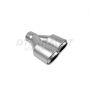 Different Trend Matte Grey Exhaust Tips Matte Grey Dual 3.5” Polished Exhaust Tips, Passenger Side DT-25333RMG