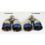 Different Trend Dual 3.50″ Double Wall Staggered Slant W/blue Flame DT-253562LBF