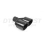 Different Trend Glossy Carbon Fiber With 304 Ss Black Powder Coated Double Layer Rolled Angle Tip, Tig-weld, Passenger Side DT-25422R