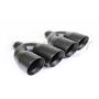 Different Trend Black Powder Coated Dual 4” Double Wall Staggered Angle Tip DT-25483LBK