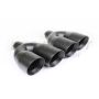 Different Trend Black Powder Coated Dual 4” Double Wall Staggered Angle Tip DT-25483RBK