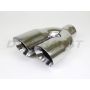 Different Trend Hi-Polished Tips Dual 4″ Double Wall Angle Passenger Side DT-30483R