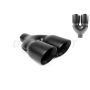 Different Trend Black Powder Coated Dual 4” Double Wall Parallel DT-25883BK