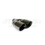 Different Trend Black Chrome Look 4” Dual Double Wall Angle Parallel DT-30883BL