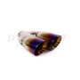 Different Trend Blue Flame 4” Dual Double Wall Staggered Angle Driver Side DT-30883LBF