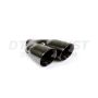 Different Trend Black Chrome Look 4” Dual Double Wall Staggered Angle Driver Sid DT-30883LBL