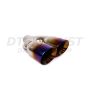 Different Trend Blue Flame 4” Dual Double Wall Staggered Angle Passenger Side DT-30883RBF
